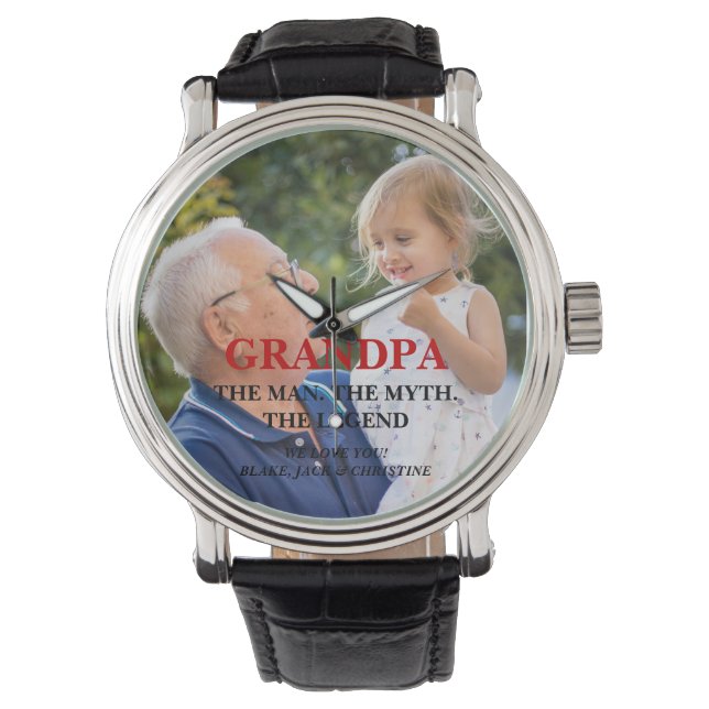 Elegant Father`s Day Photo Watch Gift (Front)