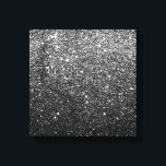 Elegant Faux Black Glitter Canvas Print<br><div class="desc">Elegant Faux Black Glitter</div>