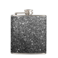 Elegant Faux Black Glitter