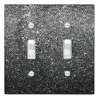 Elegant Faux Black Glitter