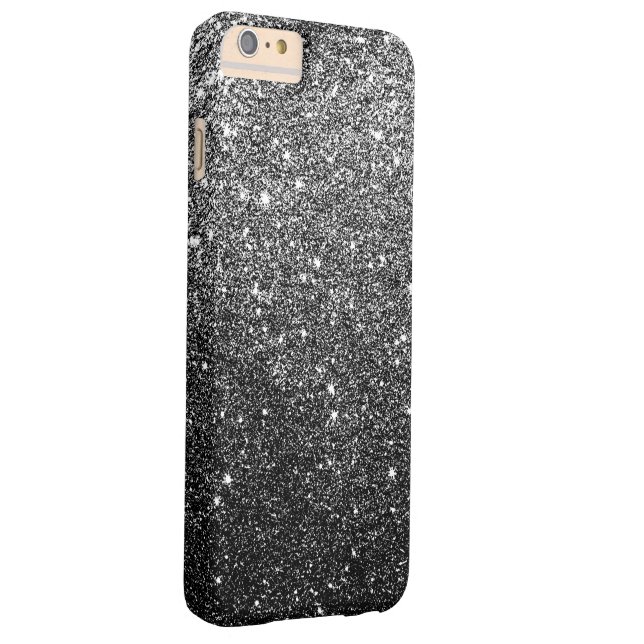 Elegant Faux Black Glitter Luxury Case-Mate iPhone Case (Back/Right)