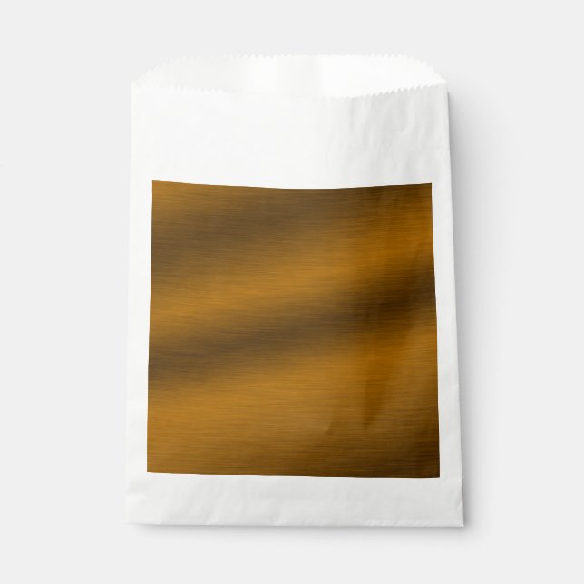 Elegant Faux Brushed Bronze Favour Bag (Front)