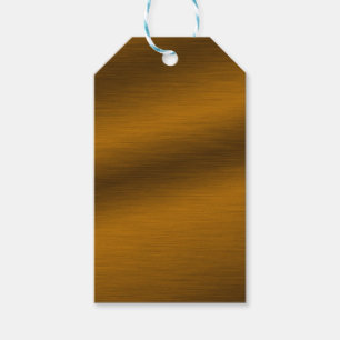 Elegant Faux Brushed Bronze Gift Tags