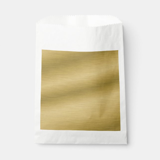 Elegant Faux Brushed Gold  Artwork Favour Bag (Front)