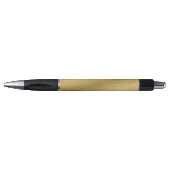 Elegant Faux Brushed Gold  Artwork Pen (Front)