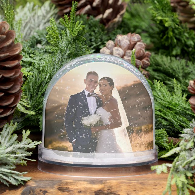 Elegant Faux Diamond Look 10th Wedding Anniversary Snowglobe (Winter)