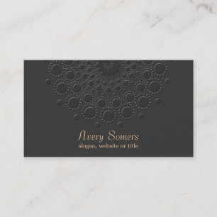 Elegant Faux Embossed Black Professional Business Card