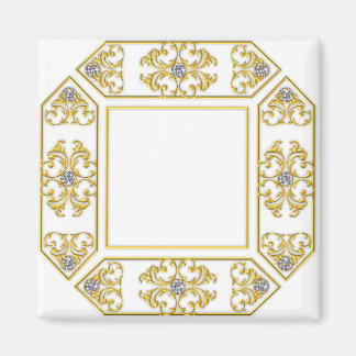 Elegant Faux Gold and Diamond Make Your Own Magnet