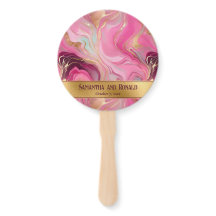 Elegant Faux Gold and Pink Marbled Wedding