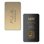 Elegant Faux Gold Black Minimalist Modern