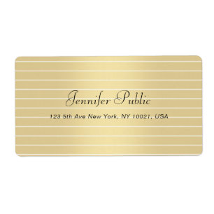Élégant Faux Gold Calligraphie Script Moderne tend
