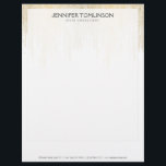 Elegant Faux Gold Confetti Dots Pattern Black II Letterhead<br><div class="desc">Coordinates with the Elegant Faux Gold Confetti Dots Pattern Business Card Template by 1201AM. An array of cascading faux gold-hued confetti dots create an eye-catching design pattern on this stylish letterhead design. Set on a white background for a beautiful contrasted motif. © 1201AM CREATIVE</div>