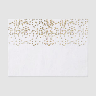 Elegant Faux Gold Confetti Pattern Tissue Paper