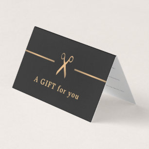 Élégant Faux Gold Dark Hair Certificat cadeau