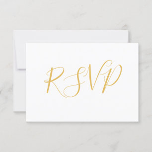 Élégant Faux Gold Foil  Carte postale RSVP de mari
