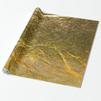 Elegant Faux Gold Foil Printed Shiny Look | Formal Wrapping Paper