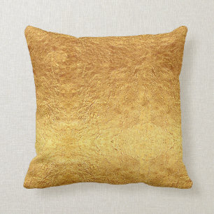 Elegant Faux Gold Foil Printed Throw Pillow