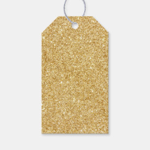 Elegant Faux Gold Glitter Gift Tags