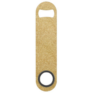 Elegant Faux Gold Glitter Speed Bottle Opener
