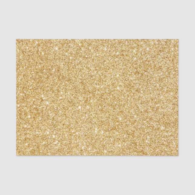 Elegant Faux Gold Glitter Tissue Paper (Front)