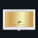 Elegant Faux Gold Modern Monogram Template Business Card Holder<br><div class="desc">Elegant Faux Gold Modern Monogram Template Business Card Holder. Perfect for Attorneys,  Lawyers,  Corporate Professionals,  Stylists,  Designers,  Teachers,  Realtors,  Brokers,  Directors,  Managers,  Consultants,  Architects,  Engineers,  Real Estate Agents,  Accountants,  Musicians,  all Professions.</div>