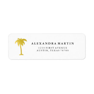 Elegant Faux Gold Palm Tree