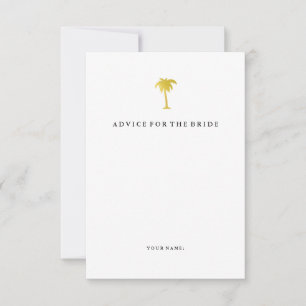 Elegant Faux Gold Palm Tree Advice for the Bride