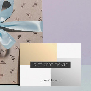 Elegant Faux Gold Silver White Geometric Beauty