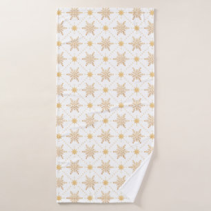 Élégant Faux Gold Snowflakes Noël Patttern