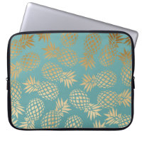 elegant faux gold tropical pineapple pattern