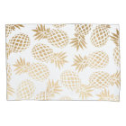 elegant faux gold tropical pineapple pattern