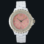 elegant faux gold tropical pineapple pattern watch<br><div class="desc">Trendy and stylish faux gold pineapple pattern. You may customize the background colour.</div>