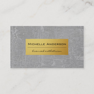 Elegant Faux Gold with Chic Pattern Business Card