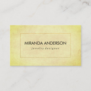 Elegant Faux Golden Border Chic Texture Business Card