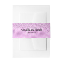 Elegant Faux Lilac Glitter and Foil Wedding