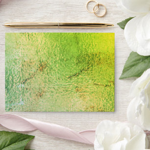 Elegant Faux Metallic Green Design Wedding Envelope