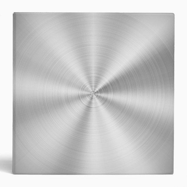 Elegant Faux Metallic Shiny Silver Binder (Front)