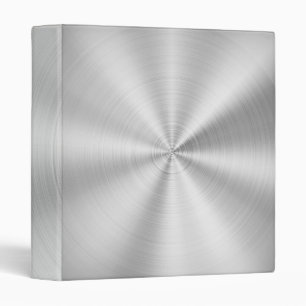 Elegant Faux Metallic Shiny Silver Binder