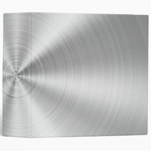 Elegant Faux Metallic Shiny Silver Binder