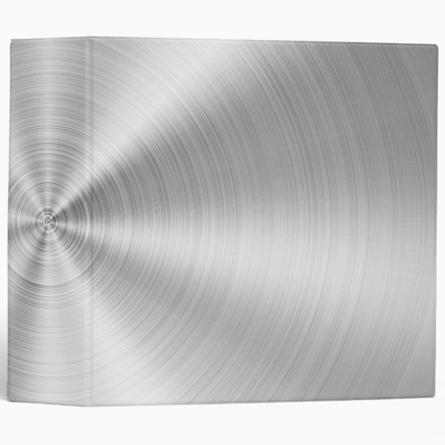 Elegant Faux Metallic Shiny Silver Binder (Front/Spine)