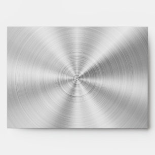 Elegant Faux Metallic Shiny Silver Envelope