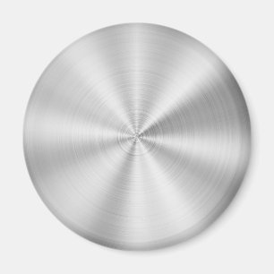 Elegant Faux Metallic Shiny Silver Magnet