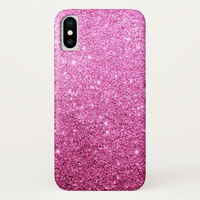 Elegant Faux Pink Glitter Luxury Case-Mate iPhone Case (Back)