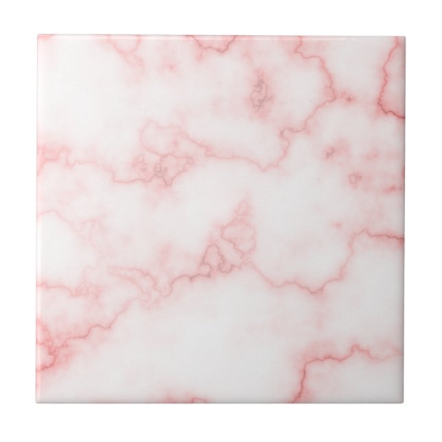 Elegant Faux Pink Marble Tile (Front)