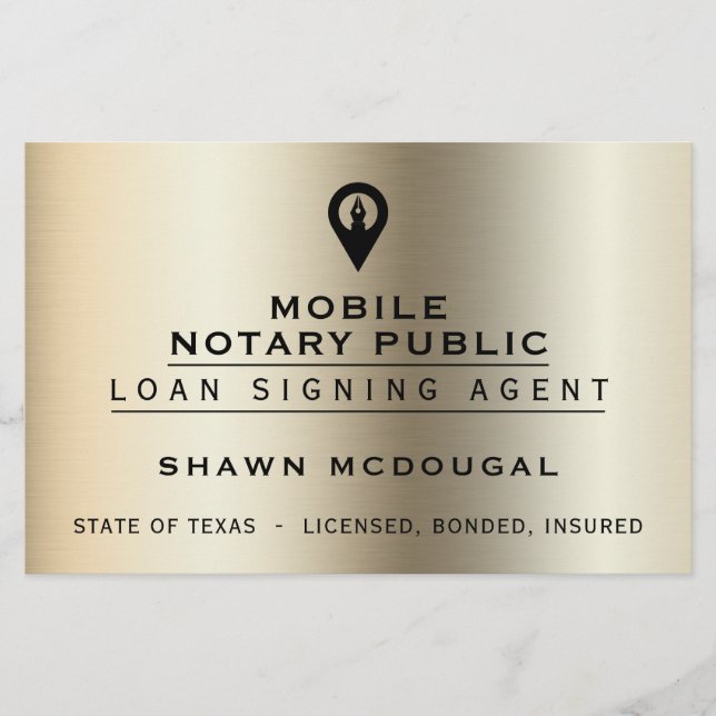 Elégant faux prospectus métallique (Devant)