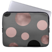 elegant faux rose gold blush pink black circles