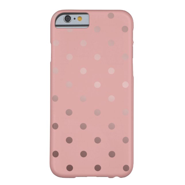 elegant faux rose gold pink polka dots Case-Mate iPhone case (Back)