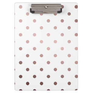 elegant faux rose gold polka dots clipboard