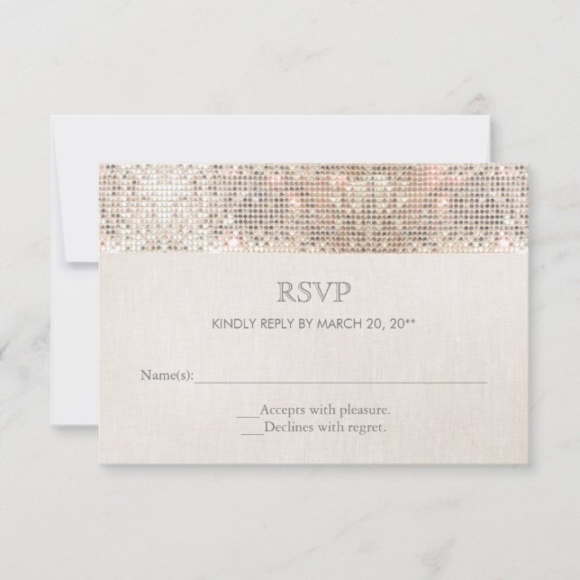 Elégant Faux Séquins Argent Beige Look RSVP 2 (Devant)