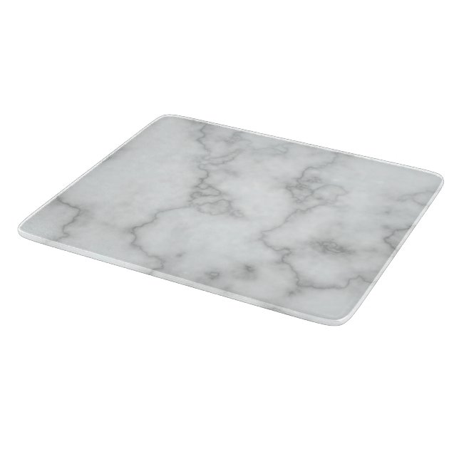 Elegant Faux White Marble Cutting Board (Corner)